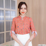 Maristar : No.2060 เสื้อแขนยาวพิมพ์ลาย | Printed Long Sleeve Blouse