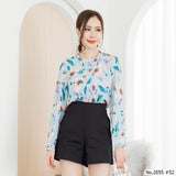 Miss Daisy : No.2055 เสื้อแขนยาวพิมพ์ลาย | Printed Long Sleeve Blouse