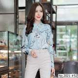 Maristar : No.2021 เสื้อแขนยาวพิมพ์ลาย | Printed Long Sleeve Blouse