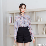 Miss Daisy : No.2070 เสื้อแขนยาวพิมพ์ลาย | Printed Long Sleeve Blouse