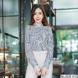 Miss Daisy : No.2028 เสื้อแขนยาวพิมพ์ลาย | Printed Long Sleeve Blouse