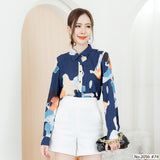 Maristar : No.2056 เสื้อแขนยาวพิมพ์ลาย | Printed Long Sleeve Blouse