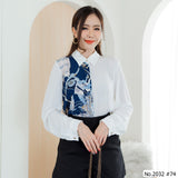 Maristar : No.2032 เสื้อแขนยาวพิมพ์ลาย | Printed Long Sleeve Blouse