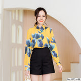Maristar : No.2073 เสื้อแขนยาวพิมพ์ลาย | Printed Long Sleeve Blouse