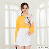 Maristar : No.2072 เสื้อแขนยาวพิมพ์ลาย | Printed Long Sleeve Blouse