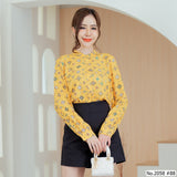 Miss Daisy : No.2058 เสื้อแขนยาวพิมพ์ลาย | Printed Long Sleeve Blouse