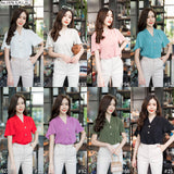Maristar : No.1976 เสื้อแขนสั้นสีพื้น | Solid Long Sleeve Blouse
