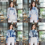 Maristar : No.2025 เสื้อแขนยาวพิมพ์ลาย | Printed Long Sleeve Blouse