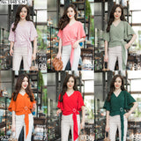 Maristar : No.1948 เสื้อแขนสั้นสีพื้น | Solid Short Sleeve Blouse