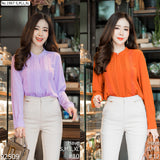 Maristar : No.1967 เสื้อแขนยาวสีพื้น | Solid Long Sleeve Blouse
