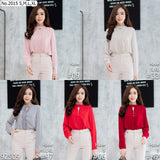 Maristar : No.2015 เสื้อแขนยาวสีพื้น | Solid Long Sleeve Blouse