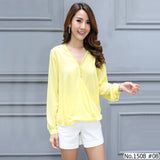 Miss Daisy : No.1508 เสื้อแขนสั้นสีพื้น | Solid Short Sleeve Blouse