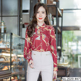 Maristar : No.2029 เสื้อแขนยาวพิมพ์ลาย | Printed Long Sleeve Blouse