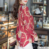 Maristar : No.2029 เสื้อแขนยาวพิมพ์ลาย | Printed Long Sleeve Blouse