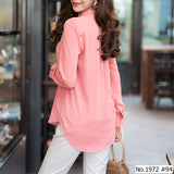 Maristar : No.1972 เสื้อแขนยาวสีพื้น | Solid Long Sleeve Blouse