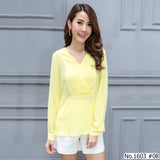 Miss Daisy : No.1603 เสื้อแขนยาวสีพื้น | Solid Long Sleeve Blouse