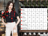 Maristar : No.1988 เสื้อแขนสั้นสีพื้น | Solid Short Sleeve Blouse