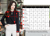 Maristar : No.2007 เสื้อแขนยาวสีพื้น | Solid Long Sleeve Blouse