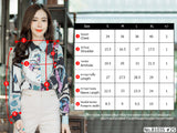 Vertier : No.81035 เสื้อแขนยาวพิมพ์ลาย | Printed Long Sleeve Blouse