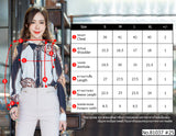 Vertier : No.81037 เสื้อแขนยาวพิมพ์ลาย | Printed Long Sleeve Blouse