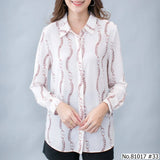 Vertier : No.81017 เสื้อแขนยาวพิมพ์ลาย | Printed Long Sleeve Blouse