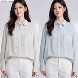 Vertier : No.81105 เสื้อแขนยาวพิมพ์ลาย | Printed Long Sleeve Blouse