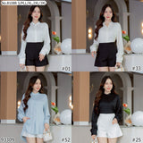 Vertier : No.81088 เสื้อแขนยาวพิมพ์ลาย | Printed Long Sleeve Blouse