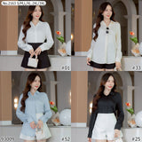 Maristar : No.2163 เสื้อแขนยาวพิมพ์ลาย | Printed Long Sleeve Blouse