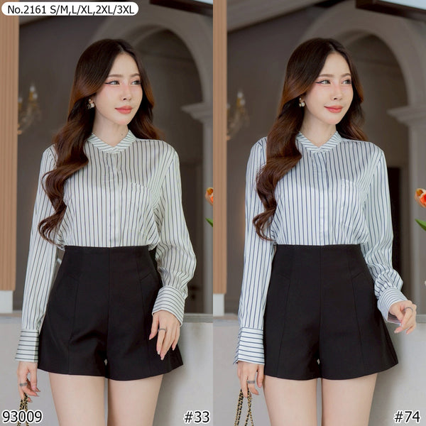 Maristar : No.2161 เสื้อแขนยาวพิมพ์ลาย | Printed Long Sleeve Blouse