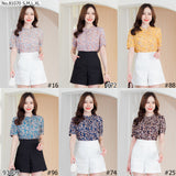 Vertier : No.81070 เสื้อแขนสั้นสีพื้น | Solid Short Sleeve Blouse