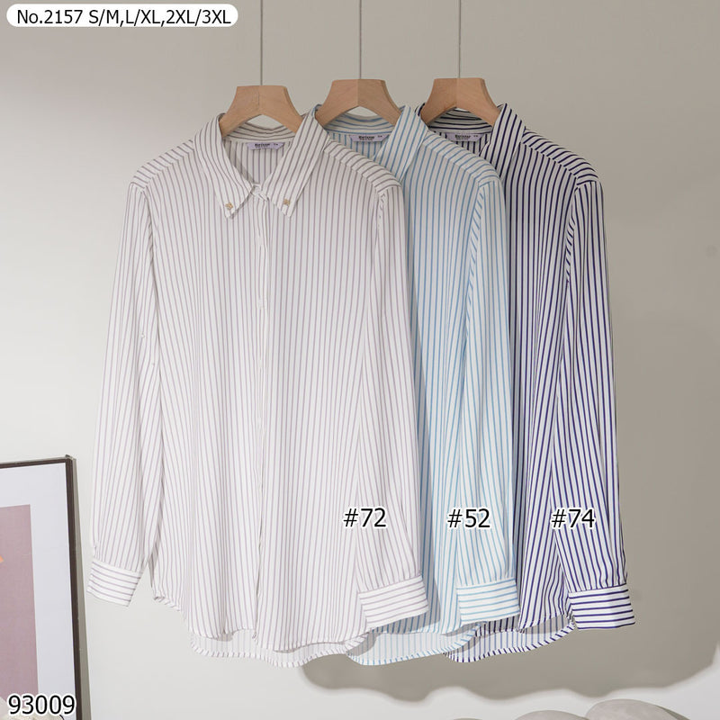 Maristar : No.2157 เสื้อแขนยาวพิมพ์ลาย | Printed Long Sleeve Blouse