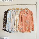 Maristar : No.2171 เสื้อแขนยาวพิมพ์ลาย | Printed Long Sleeve Blouse