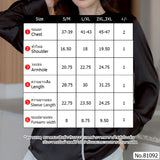 Vertier : No.81092 เสื้อแขนยาวสีพื้น | Solid Long Sleeve Blouse