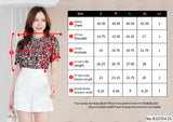 Vertier : No.81070 เสื้อแขนสั้นสีพื้น | Solid Short Sleeve Blouse