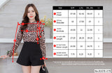 Vertier : No.81078 เสื้อแขนยาวพิมพ์ลาย | Printed Long Sleeve Blouse