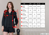 Vertier : No.81080 เสื้อแขนยาวสีพื้น | Solid Long Sleeve Blouse