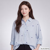 Vertier : No.81106 เสื้อแขนยาวพิมพ์ลาย | Printed Long Sleeve Blouse