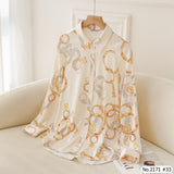 Maristar : No.2171 เสื้อแขนยาวพิมพ์ลาย | Printed Long Sleeve Blouse