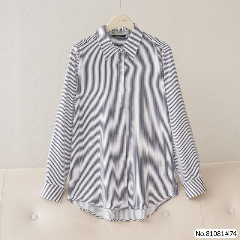 Vertier : No.81081 เสื้อแขนยาวพิมพ์ลาย | Printed Long Sleeve Blouse