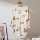 Maristar : No.2155 เสื้อแขนยาวพิมพ์ลาย | Printed Long Sleeve Blouse