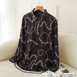 Vertier : No.81096 เสื้อแขนยาวพิมพ์ลาย | Printed Long Sleeve Blouse