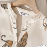 Maristar : No.2155 เสื้อแขนยาวพิมพ์ลาย | Printed Long Sleeve Blouse
