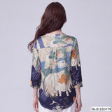 Vertier : No.81102 เสื้อแขนยาวพิมพ์ลาย | Printed Long Sleeve Blouse