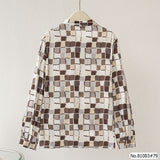 Vertier : No.81083 เสื้อแขนยาวพิมพ์ลาย | Printed Long Sleeve Blouse