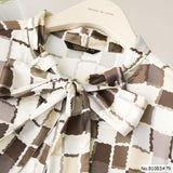 Vertier : No.81083 เสื้อแขนยาวพิมพ์ลาย | Printed Long Sleeve Blouse