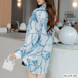 Maristar : No.2170 เสื้อแขนยาวพิมพ์ลาย | Printed Long Sleeve Blouse