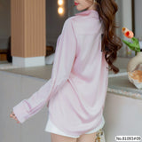 Vertier : No.81093 เสื้อแขนยาวสีพื้น | Solid Long Sleeve Blouse