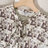 Maristar : No.2159 เสื้อแขนยาวพิมพ์ลาย | Printed Long Sleeve Blouse