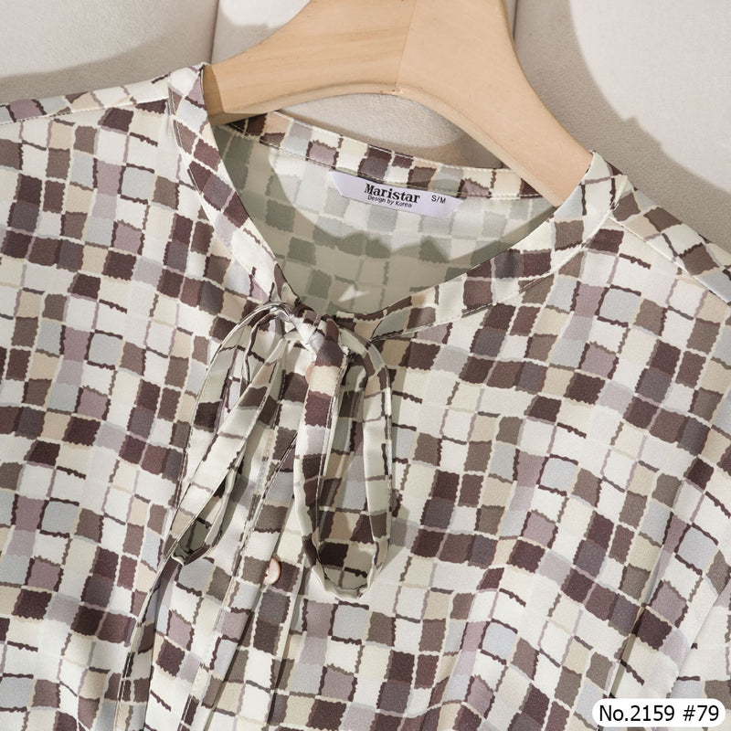 Maristar : No.2159 เสื้อแขนยาวพิมพ์ลาย | Printed Long Sleeve Blouse