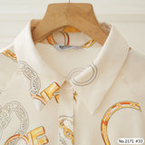 Maristar : No.2171 เสื้อแขนยาวพิมพ์ลาย | Printed Long Sleeve Blouse